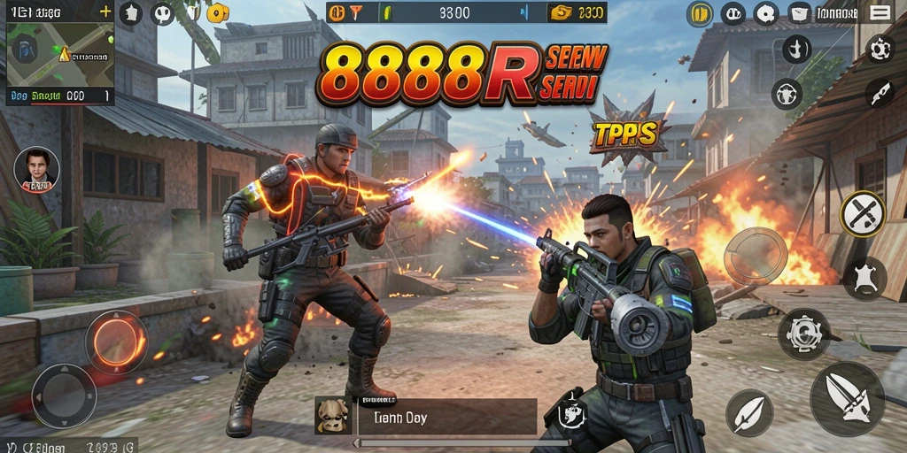 Tangkapan layar utama gameplay TPS menampilkan aksi mendebarkan.