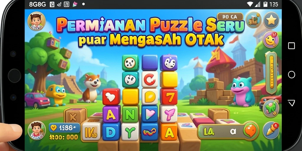 Screenshot gameplay 8G8G menampilkan tantangan Puzzle yang mendebarkan.