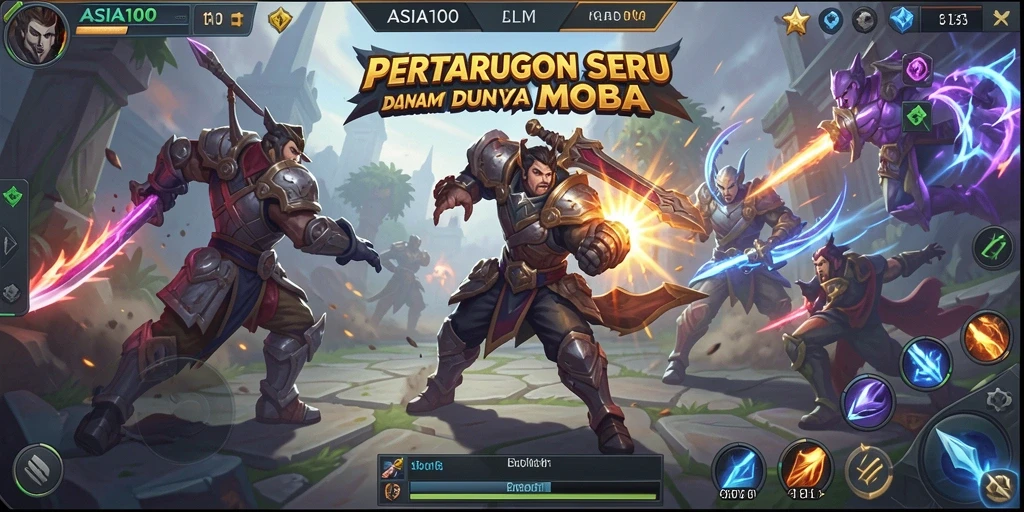 Tampilan gameplay seru dalam ASIA100 yang penuh aksi.
