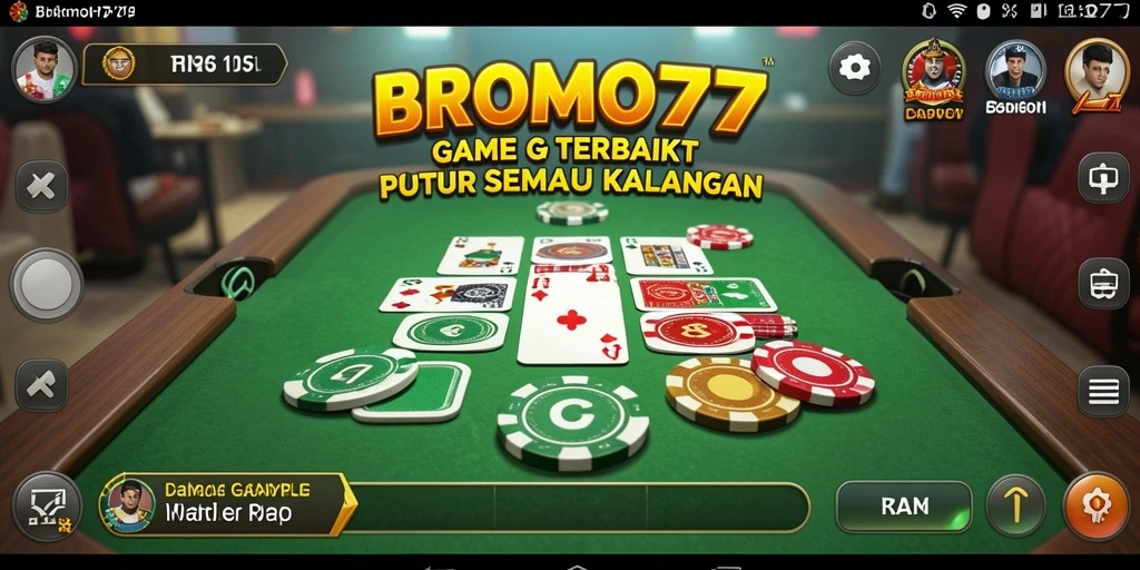 Screenshot gameplay BROMO77 yang menunjukkan keseruan bermain Gaple.