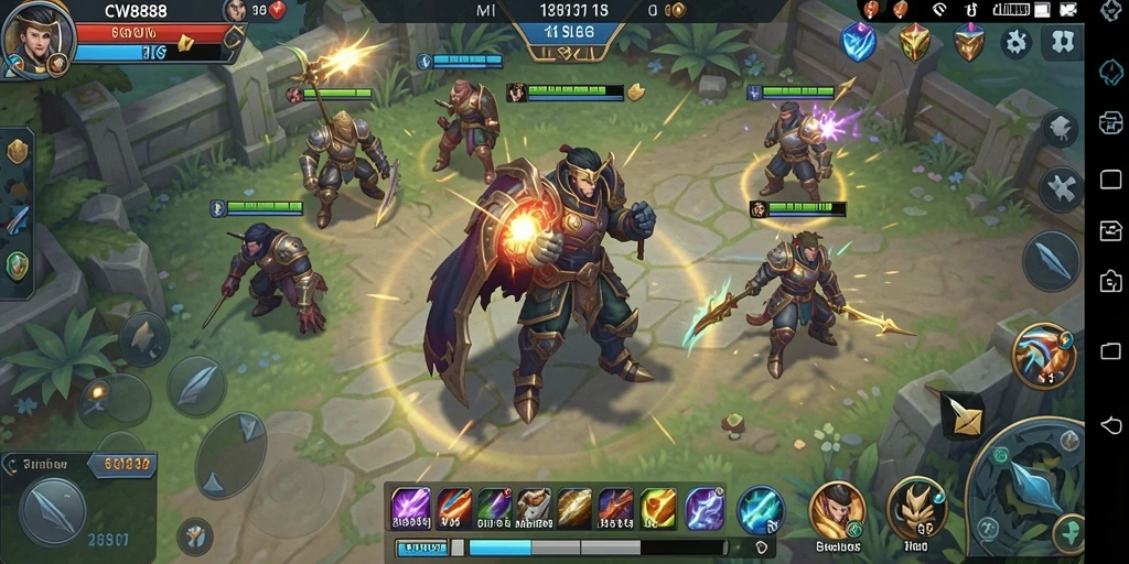Tampilan gameplay menarik dalam CW8888, penuh dengan strategi dan aksi.