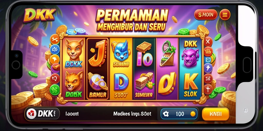 Tampilan gameplay DKK yang seru dan menarik dalam permainan slot.