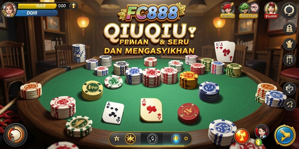 Tampilan gameplay QiuQiu yang mendebarkan di FC888.