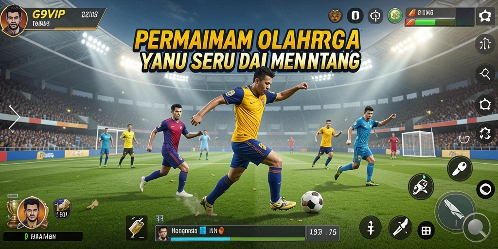 Tangkapan layar G9VIP menampilkan aksi olahraga yang mendebarkan dan gameplay yang menarik.