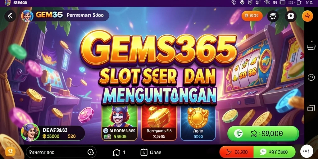 Tampilan gameplay GEMS365 yang menarik dan menawan.
