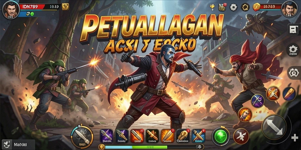Tampilan gameplay seru saat beraksi dalam IDN789.