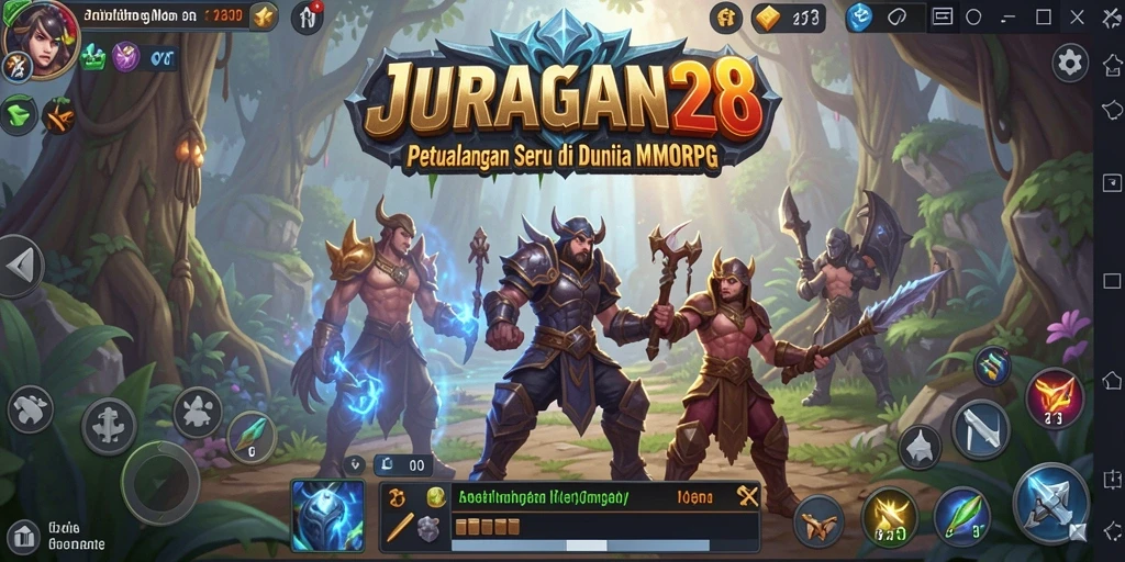 Screenshot gameplay JURAGAN28 menampilkan aksi seru dalam dunia MMORPG.