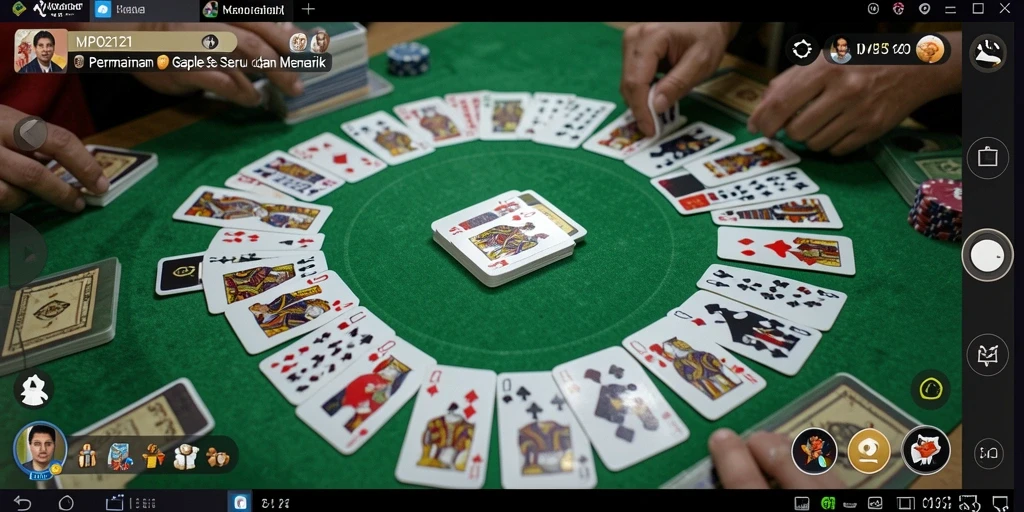 Tangkapan layar MPO2121 menampilkan gameplay Gaple yang seru.