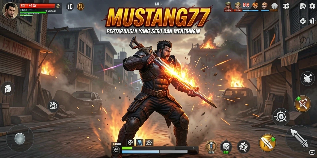 Tampilan menarik dari pertarungan seru di MUSTANG77.
