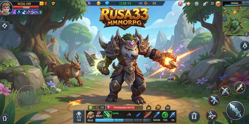 Tampilan gameplay RUSA33 yang menarik dan penuh aksi dalam dunia MMORPG.