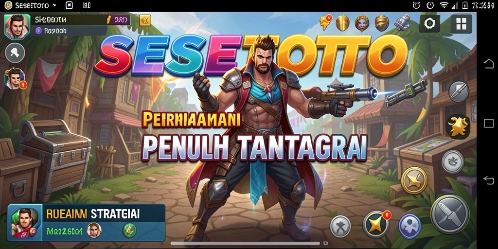 Tangkapan layar utama SESETOTO menampilkan aksi strategi yang mendebarkan.