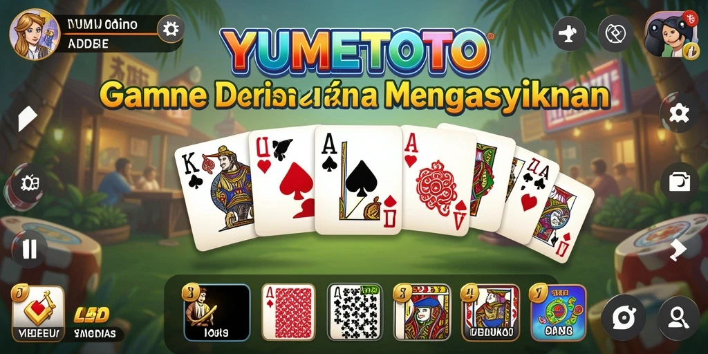 Screenshot YUMETOTO menampilkan aksi seru permainan Domino.